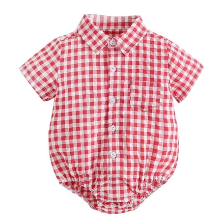 TINYSOME Short Sleeve Plaid Shirt Baby Rompers Simple Design for Onesies Cute Bodysuit
TINYSOME Short Sleeve Plaid Shirt Baby Rompers Simple Design for Onesies Cute Bodysuit