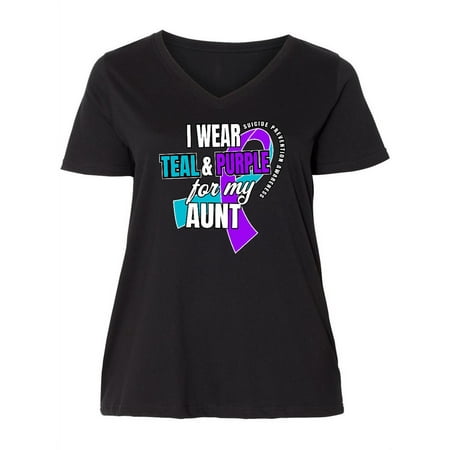 Inktastic Suicide Prevention I Wear Teal and Purple for My Aunt Women s Plus Size V-Neck
Inktastic Suicide Prevention I Wear Teal and Purple for My Aunt Women s Plus Size V-Neck