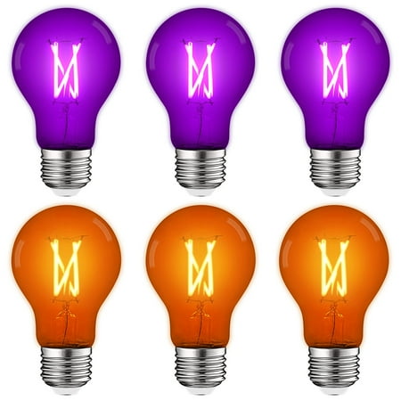 Luxrite A19 Halloween LED Purple and Orange Light Bulbs 4.5W=60W UL Listed E26 Indoor Outdoor Party Holiday Lighting 6 Pack
Luxrite A19 Halloween LED Purple and Orange Light Bulbs 4.5W=60W UL Listed E26 Indoor Outdoor Party Holiday Lighting 6 Pack