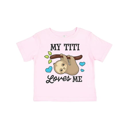 Inktastic My Titi Loves Me with Sloth and Hearts Gift Toddler Boy or Toddler Girl T-Shirt
Inktastic My Titi Loves Me with Sloth and Hearts Gift Toddler Boy or Toddler Girl T-Shirt