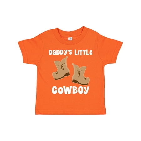 Inktastic Daddys Little Cowboy Western Boots Boys Gift Toddler Boy Girl T-Shirt