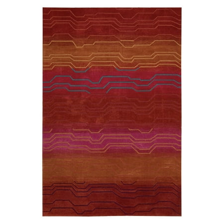 Nourison Contour Striation Contemporary Decorative Rug