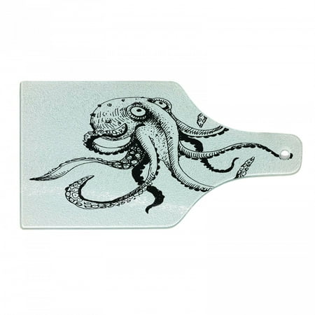 Octopus Cutting Board Smiling Shy Octopus Posing Restaurant Comic Fun Doodle Art Illustration Print Decorative Tempered Glass Cutting and Serving Board Wine Bottle Shape Black White by Ambesonne
Octopus Cutting Board Smiling Shy Octopus Posing Restaurant Comic Fun Doodle Art Illustration Print Decorative Tempered Glass Cutting and Serving Board Wine Bottle Shape Black White by Ambesonne