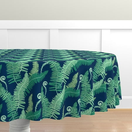 Cotton Sateen Tablecloth 90 Round - Woodland Ferns Navy Forest Tropical Summer Large Exotic Print Custom Table Linens by Spoonflower
Cotton Sateen Tablecloth 90 Round - Woodland Ferns Navy Forest Tropical Summer Large Exotic Print Custom Table Linens by Spoonflower