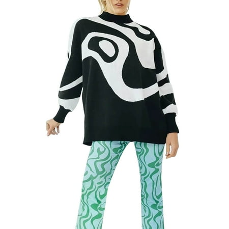Fsqjgq Womens S Women s Retro Color-Blocking Fashion Sweater Tops Half-High Neck Pullover Soft Warm Sweatrshirt Casual Sweater Cotton Scrub Top Women Knitting Black S
Fsqjgq Womens S Women s Retro Color-Blocking Fashion Sweater Tops Half-High Neck Pullover Soft Warm Sweatrshirt Casual Sweater Cotton Scrub Top Women Knitting Black S