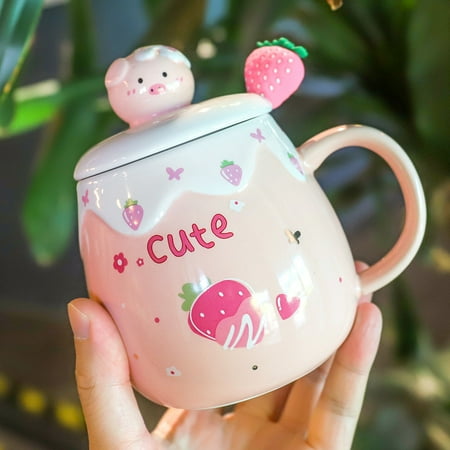 Homeex Pig-bellied Ceramic Cup Girl Heart Cute Water Cup With Lid Office Creative Mug D
Homeex Pig-bellied Ceramic Cup Girl Heart Cute Water Cup With Lid Office Creative Mug D