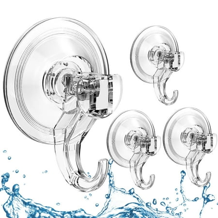 Suction Cup Hooks Luxear Vacuum Suction Shower Hooks Reusable Waterproof Strong Suction Hangers - 4 Pack
Suction Cup Hooks Luxear Vacuum Suction Shower Hooks Reusable Waterproof Strong Suction Hangers - 4 Pack