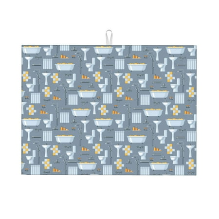 Kdxio Blue Bathroom for Dish Drying Mat 24*18 inch Absorbent Dish Drainer Kitchen Counter Large Size Dish Drying Pad for Countertops Draining Racks
Kdxio Blue Bathroom for Dish Drying Mat 24*18 inch Absorbent Dish Drainer Kitchen Counter Large Size Dish Drying Pad for Countertops Draining Racks