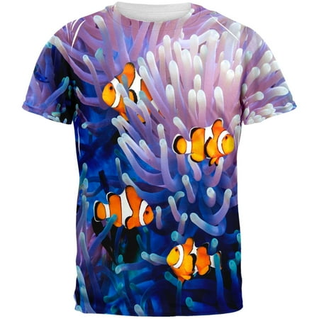 Clownfish Sea Anemone All Over Adult T-Shirt
