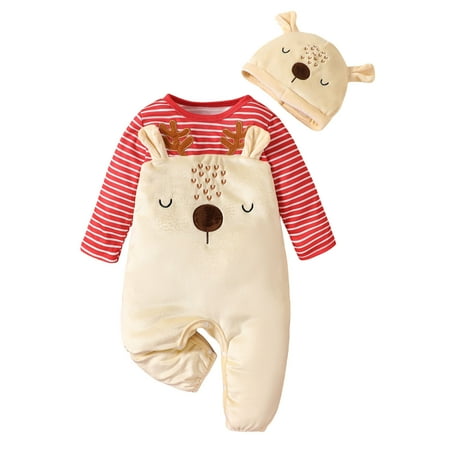 Kids Baby Girls Jumpsuit Romper Christmas Striped Long Sleeve Cartoon Deer Embroider Unisex Baby Boy Girl Clothes
Kids Baby Girls Jumpsuit Romper Christmas Striped Long Sleeve Cartoon Deer Embroider Unisex Baby Boy Girl Clothes