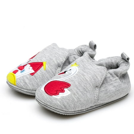 Toyella Cartoon toddler shoes can’t slip off Grey 15cm