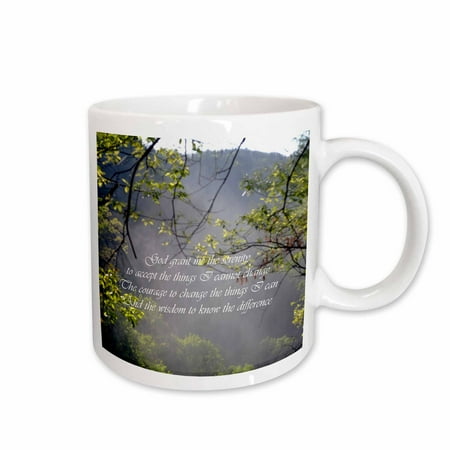 3dRose Serenity Prayer in scene Ceramic Mug 15-ounce