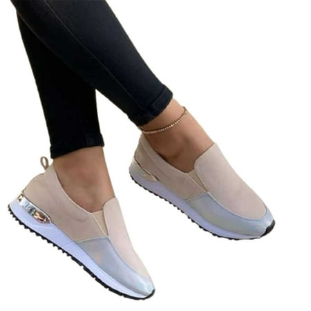 Women s Slip-On Walking Shoes Comfortable And Breathable For Women Girl 43 Pink