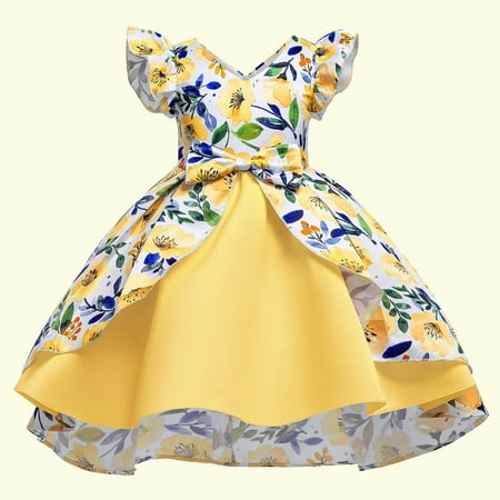 Leutsin Toddler Girls Net Yarn Flowers Print Bow Ruffles Birthday Party Gown Long Dresses
Leutsin Toddler Girls Net Yarn Flowers Print Bow Ruffles Birthday Party Gown Long Dresses