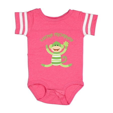Inktastic Lucky Sock Monkey Gift Baby Boy or Baby Girl Bodysuit