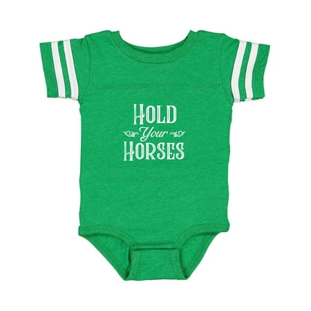 Inktastic Hold Your Horses in White Gift Baby Boy or Baby Girl Bodysuit
