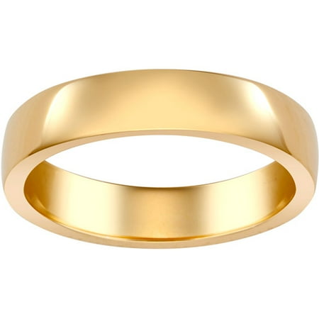 Gold-Tone Low-Dome Wedding Band, 4.5mm