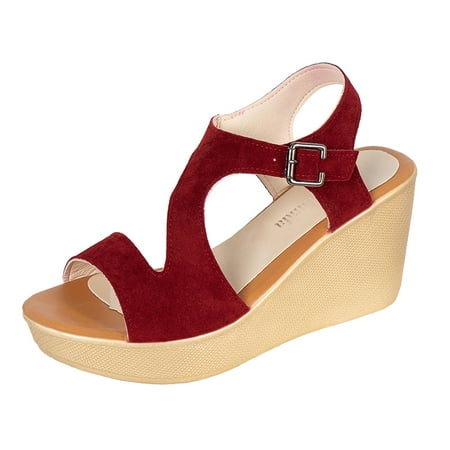 Women Wedge Buckle Sandals Thick Sole Sandals Fashion Versatile Fish Mouth Breathable Wedge Slippers Sandals Women Fit Flops Sandals Womens Leopard Sandals Size 6 Womens Studded Sandals Size 8 Sandals
Women Wedge Buckle Sandals Thick Sole Sandals Fashion Versatile Fish Mouth Breathable Wedge Slippers Sandals Women Fit Flops Sandals Womens Leopard Sandals Size 6 Womens Studded Sandals Size 8 Sandals
