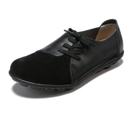 Large Size Women Casual Loafers Soft Lightweight Splicing Leather Lace Up Flats Loafers Shoes 38 Black
Large Size Women Casual Loafers Soft Lightweight Splicing Leather Lace Up Flats Loafers Shoes 38 Black