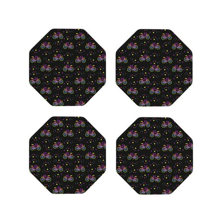 Coasters Set of 4 - Bike polka dots Drink Coasters for Tabletop Protection Leather Coasters for Living Room Decor and Housewarming Gift Octagon
Coasters Set of 4 - Bike polka dots Drink Coasters for Tabletop Protection Leather Coasters for Living Room Decor and Housewarming Gift Octagon