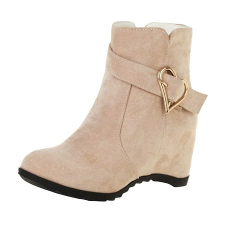 Mackneog Ladies Solid Color Suede Belt Buckle Inner Heightening Wedge Heel Side Zipper Boots Gift on Clearance
Mackneog Ladies Solid Color Suede Belt Buckle Inner Heightening Wedge Heel Side Zipper Boots Gift on Clearance