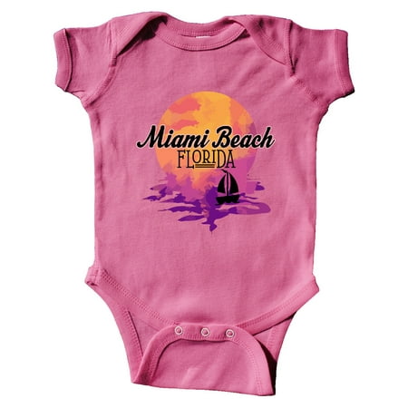 Inktastic Miami Beach Florida Vacation Sunset Gift Baby Girl Bodysuit