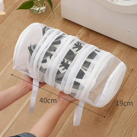 Laundry Bag Shoes Washing Drying Separated Mesh Sneakers Protective Pouch
