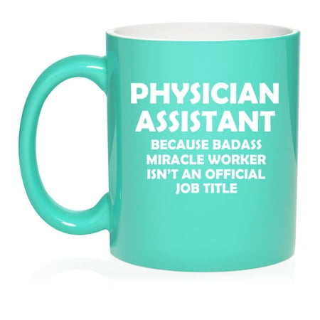 Physician Assistant Miracle Worker Job Title Funny Ceramic Coffee Mug Tea Cup Gift (11oz Teal)
Physician Assistant Miracle Worker Job Title Funny Ceramic Coffee Mug Tea Cup Gift (11oz Teal)