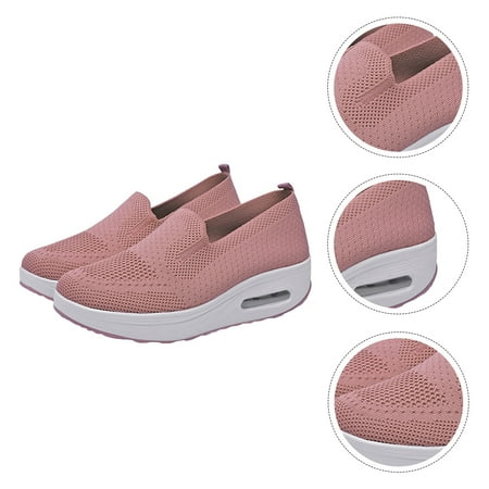 Thick-Soled Shoes 1Pair Woman Sports Mesh Shoes Breathable Relaxation Slugged Bottom Sneakers