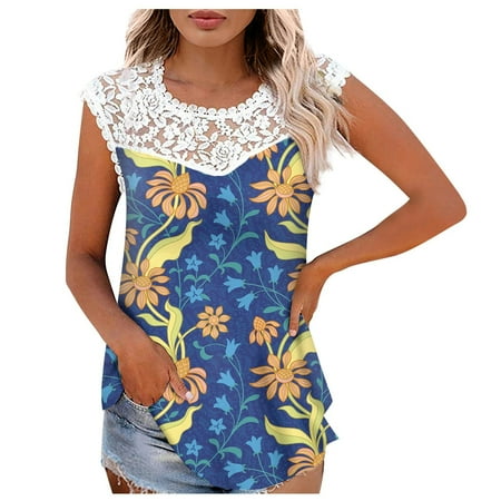 kakina CMSX Boho Shirts for Women Plus Print Lace Sleeveless Tops Crewneck Splicing Tank Tops Slim Comfortable Lightweight T-Shirt Ladies Casual Tops Dark Blue M
kakina CMSX Boho Shirts for Women Plus Print Lace Sleeveless Tops Crewneck Splicing Tank Tops Slim Comfortable Lightweight T-Shirt Ladies Casual Tops Dark Blue M