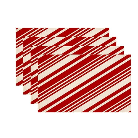 Red Decorative Placemats Candy Cane Christmas Stripes Washable Non-Slip Burlap Fabric Rectangle Placemats for Dining Table Kitchen Table Round Table Outdoor Set of 4
Red Decorative Placemats Candy Cane Christmas Stripes Washable Non-Slip Burlap Fabric Rectangle Placemats for Dining Table Kitchen Table Round Table Outdoor Set of 4