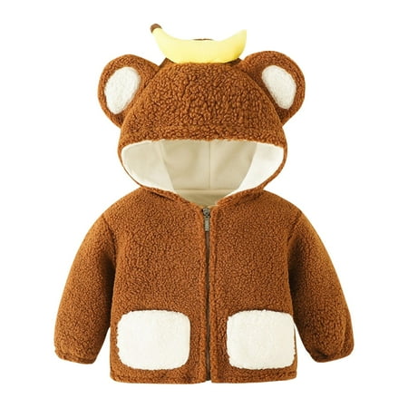 BIZIZA Infant Coat Long Sleeve Tops Zip Up Ears Hooded Faux Fur Color Block 6M-5Y Chlid Baby Coffee 110
BIZIZA Infant Coat Long Sleeve Tops Zip Up Ears Hooded Faux Fur Color Block 6M-5Y Chlid Baby Coffee 110