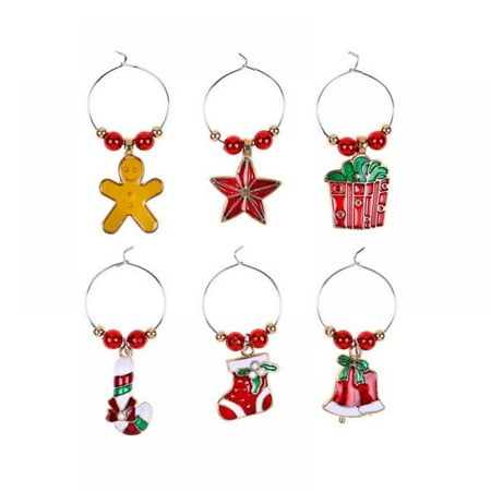6PCS/Set Christmas Wine Glass Charms Assorted Enamel Charm Pendant Wine Glass Charm Rings Christmas Bells Gold Beads Red Green Beads for Xmas Wine Glass Markers DIY Making Jewelry
6PCS/Set Christmas Wine Glass Charms Assorted Enamel Charm Pendant Wine Glass Charm Rings Christmas Bells Gold Beads Red Green Beads for Xmas Wine Glass Markers DIY Making Jewelry