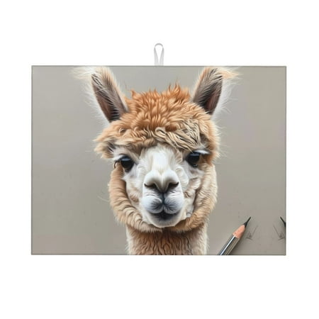 Dish Drying Mat Realistic Llama Portrait Highly Absorbent Microfiber Drying Mat Kitchen Counter or Sink Drawer Liner 16x18 Kitchen Drying Mat Coffee Mat Kitchen Essentials
Dish Drying Mat Realistic Llama Portrait Highly Absorbent Microfiber Drying Mat Kitchen Counter or Sink Drawer Liner 16x18 Kitchen Drying Mat Coffee Mat Kitchen Essentials