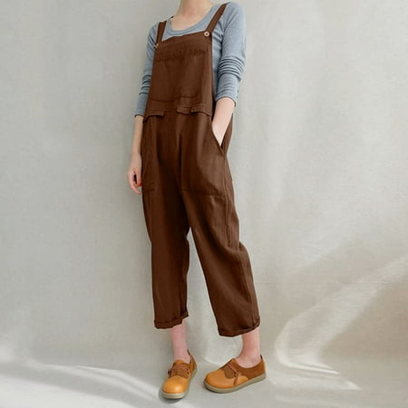 Cathalem Body Suit Tops Long Sleeve Strap Jumpsuits Playsuit Casual Button Pocket Women Solid Long Romper Women s Maternity Suits Pants Coffee Small
Cathalem Body Suit Tops Long Sleeve Strap Jumpsuits Playsuit Casual Button Pocket Women Solid Long Romper Women s Maternity Suits Pants Coffee Small