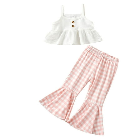 Girl Outfits Teens Teen Outfits Girls Toddler Girls Sleeveless RibbedT Shirt Vest Tops Plaid Printed Bell Bottoms Pants Kids Outfits
Girl Outfits Teens Teen Outfits Girls Toddler Girls Sleeveless RibbedT Shirt Vest Tops Plaid Printed Bell Bottoms Pants Kids Outfits