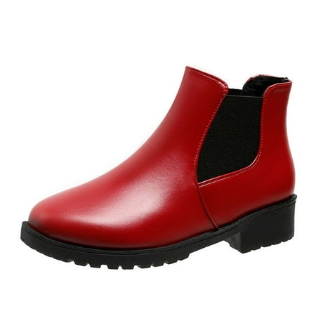 Women Boots Womens Boots Women s Fall Winter Keep Warm Solid Color Short Boots Chunky Heel Middle Heel Boots Round-Toe Boots Red
Women Boots Womens Boots Women s Fall Winter Keep Warm Solid Color Short Boots Chunky Heel Middle Heel Boots Round-Toe Boots Red