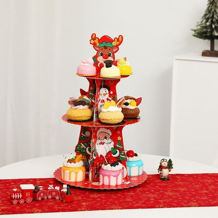 Christmas Party Snack Set Christmas Santa Multilayer Cake Rack Decorative Paper Cake Tray
Christmas Party Snack Set Christmas Santa Multilayer Cake Rack Decorative Paper Cake Tray