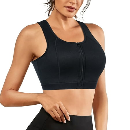 Eleady Women running bra High Impact Workout Sports Support Bra Full Cup Top Vest with Front-Zipper Wirefree for Women Fitness(Black Medium)
Eleady Women running bra High Impact Workout Sports Support Bra Full Cup Top Vest with Front-Zipper Wirefree for Women Fitness(Black Medium)