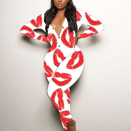 Cntydi Pajamas for Women Gifts Women Fashion Casual Pants Button Print Long Sleeve Top Home Jumpsuit
Cntydi Pajamas for Women Gifts Women Fashion Casual Pants Button Print Long Sleeve Top Home Jumpsuit