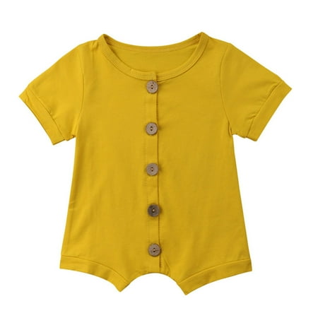 Baby Cute Solid Color Short Sleeve Button Crawling Jumpsuit Top Outfits Clothes Suit Solid Color Short Sleeve Button Crawling Jumpsuit Kids Boys Girls 80
Baby Cute Solid Color Short Sleeve Button Crawling Jumpsuit Top Outfits Clothes Suit Solid Color Short Sleeve Button Crawling Jumpsuit Kids Boys Girls 80