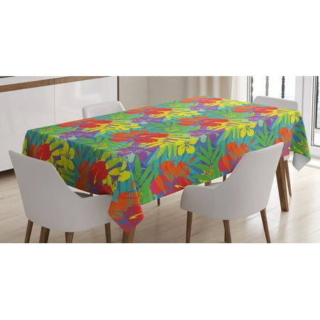 Luau Tablecloth Abstract Modern Stylized Vibrant Tropical Plants Hibiscus Artistic Essence Display Rectangular Table Cover for Dining Room Kitchen 52 X 70 Inches Multicolor by Ambesonne
Luau Tablecloth Abstract Modern Stylized Vibrant Tropical Plants Hibiscus Artistic Essence Display Rectangular Table Cover for Dining Room Kitchen 52 X 70 Inches Multicolor by Ambesonne