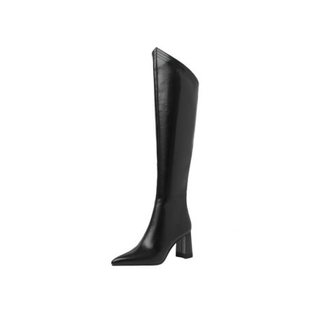 Kesitin Womens Bike Boot Pointy Toe Knee High Bootie Block Riding Boots Comfort Non-slip Long Booties Walking High-Heel Winter Shoes Plush Lining Black 7
Kesitin Womens Bike Boot Pointy Toe Knee High Bootie Block Riding Boots Comfort Non-slip Long Booties Walking High-Heel Winter Shoes Plush Lining Black 7