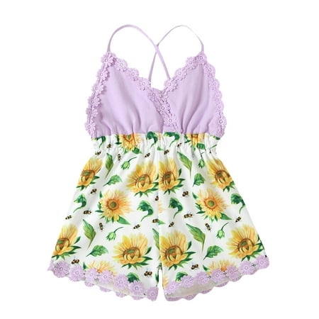 QWERTYU Infant Baby Toddler Child Sunflower Ruffle Jumpsuit for Girl Summer Sleeveless Suspender Romper 6M-3Y
QWERTYU Infant Baby Toddler Child Sunflower Ruffle Jumpsuit for Girl Summer Sleeveless Suspender Romper 6M-3Y
