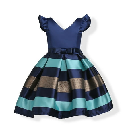 3T Baby Girls Dress Princess Dress Party Dress 4T Girls Birthday Dress Wedding Party Dress Girls Formal Ruffle Sleeve V-neck Girls Sleeveless Stripe Blue Dress
3T Baby Girls Dress Princess Dress Party Dress 4T Girls Birthday Dress Wedding Party Dress Girls Formal Ruffle Sleeve V-neck Girls Sleeveless Stripe Blue Dress