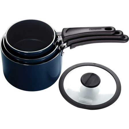 80156/066DS Nesting Nonstick Sauce Pan Set 6-Piece Gray