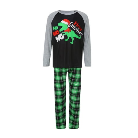 Liliz Christmas Parent Child Pajamas Set Long Sleeve Round Neck Tops Plaid Pants Green Dinosaur
Liliz Christmas Parent Child Pajamas Set Long Sleeve Round Neck Tops Plaid Pants Green Dinosaur