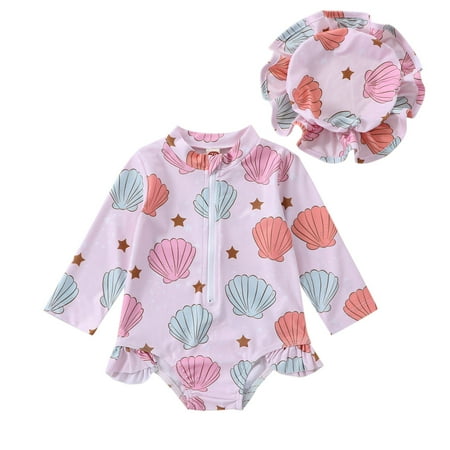 Baby Girls Swimwear Cute Cartoon Printed Long Sleeve Fashion Summer Children Star With Hat 2PCS Beachwear Holiday Vacation Seaside Swimming Wears
Baby Girls Swimwear Cute Cartoon Printed Long Sleeve Fashion Summer Children Star With Hat 2PCS Beachwear Holiday Vacation Seaside Swimming Wears
