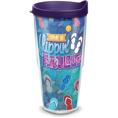 Tervis Flippin Fabulous Made in USA Double Walled Insulated Tumbler Travel Cup Keeps Drinks Cold & Hot 24oz Clear
Tervis Flippin Fabulous Made in USA Double Walled Insulated Tumbler Travel Cup Keeps Drinks Cold & Hot 24oz Clear