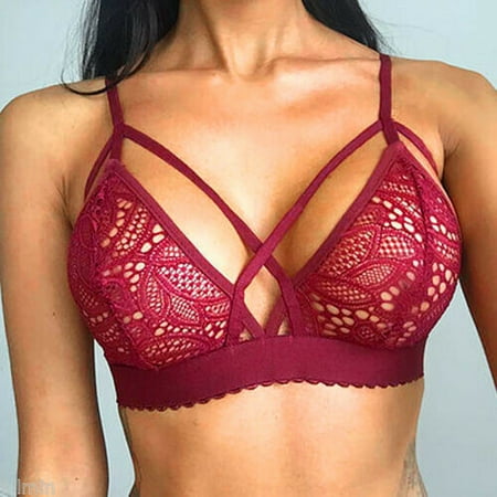 Lookwoild Women Floral Sheer Lace Triangle Bralette Unpadded Bra Crop Top Strappy Lingerie
Lookwoild Women Floral Sheer Lace Triangle Bralette Unpadded Bra Crop Top Strappy Lingerie
